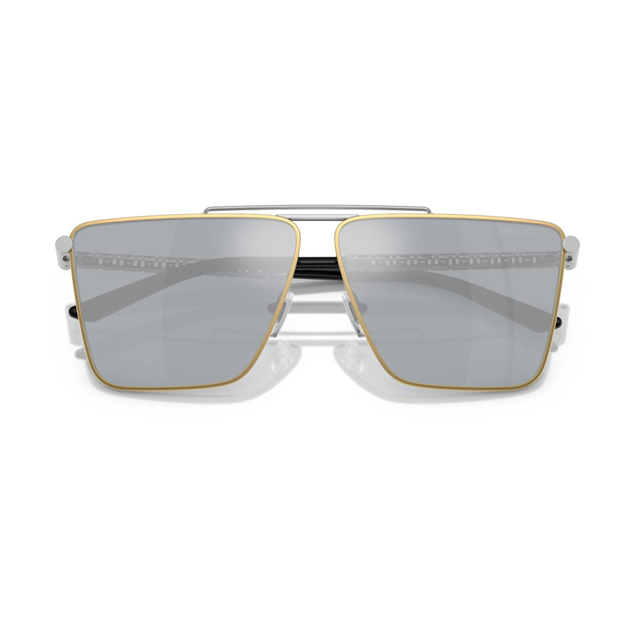 versace blue/silver mirror navigator men's sunglasses ve2266 15141u 64 versace blue/silver mirror navigator men's sunglasses ve2266 15141u 64