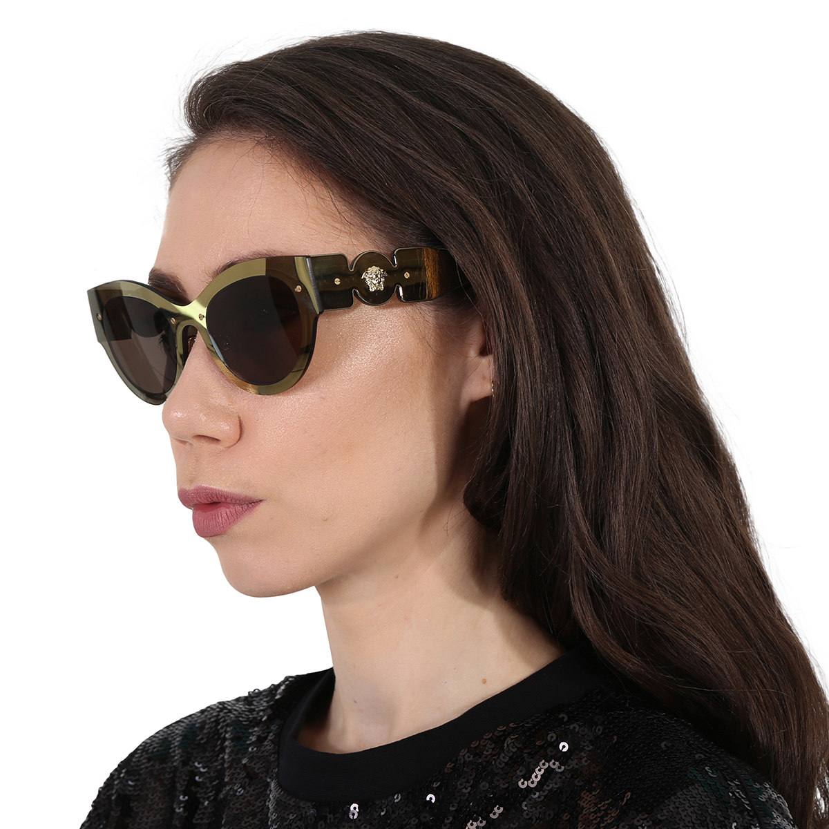 versace brown cat eye ladies sunglasses ve2234 1002/3 53 versace brown cat eye ladies sunglasses ve2234 1002/3 53