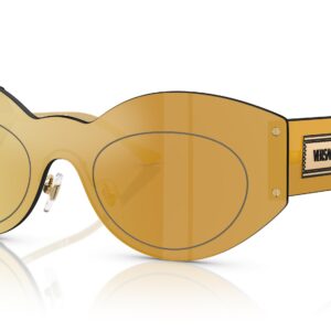 Витрина versace brown mirror gold shield ladies sunglasses ve2276 10027p 144
