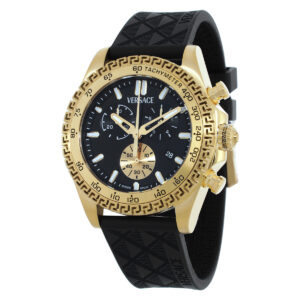 Витрина versace chrono chronograph quartz black dial men's watch ve9k00224