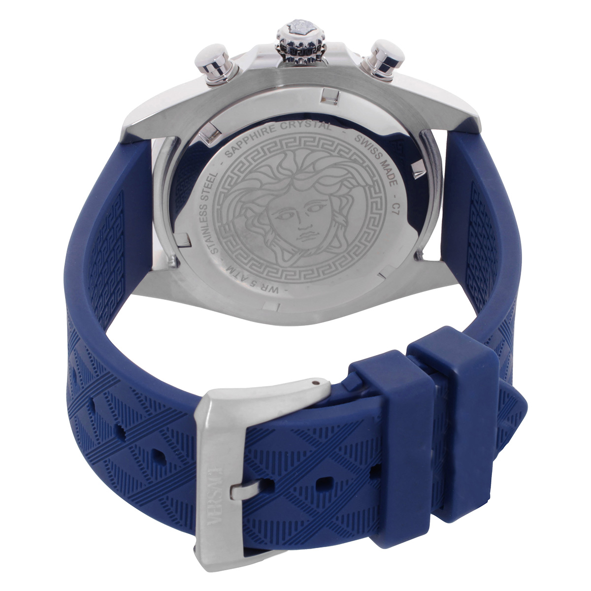 versace chronograph quartz blue dial men's watch ve9k00124 versace chronograph quartz blue dial men's watch ve9k00124