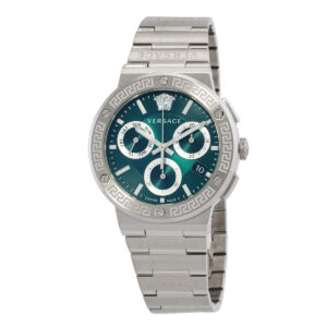Витрина versace chronograph quartz green dial men's watch vez900121
