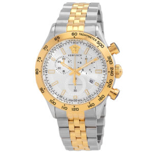 Витрина versace chronograph quartz silver dial men's watch ve2u00422