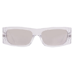 versace clear mirror silver wrap men's sunglasses ve4482 148/8v 57