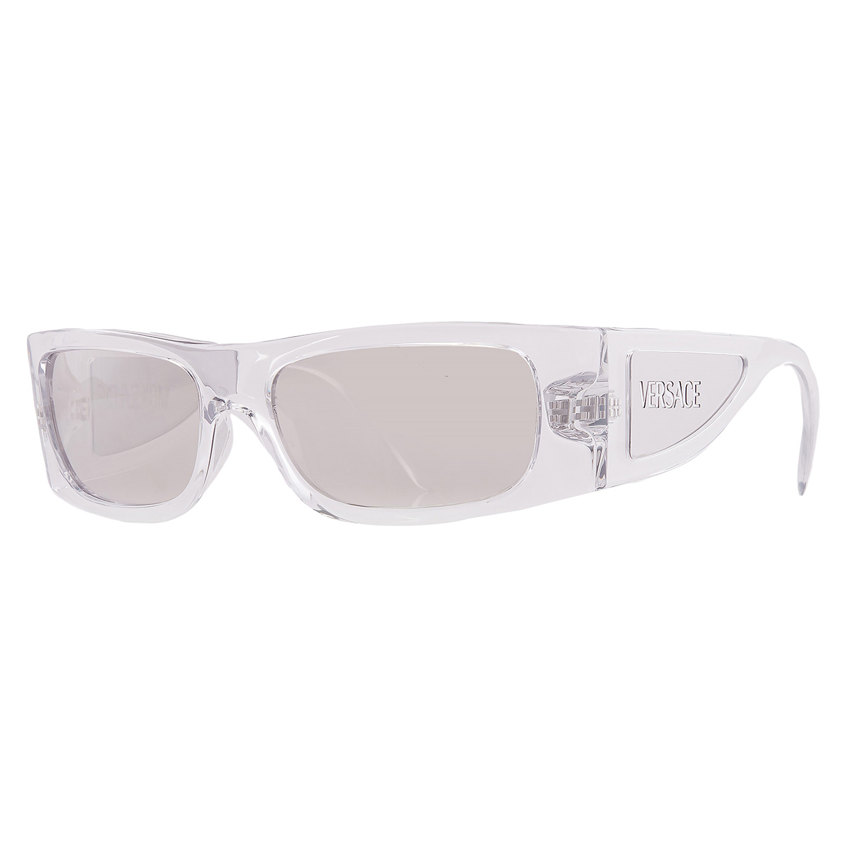 versace clear mirror silver wrap men's sunglasses ve4482 148/8v 57 versace clear mirror silver wrap men's sunglasses ve4482 148/8v 57