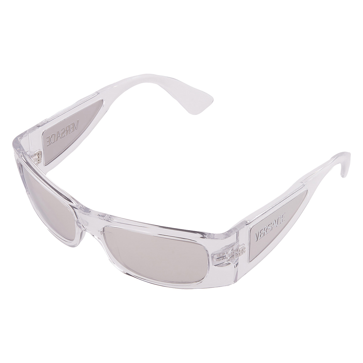 versace clear mirror silver wrap men's sunglasses ve4482 148/8v 57 versace clear mirror silver wrap men's sunglasses ve4482 148/8v 57