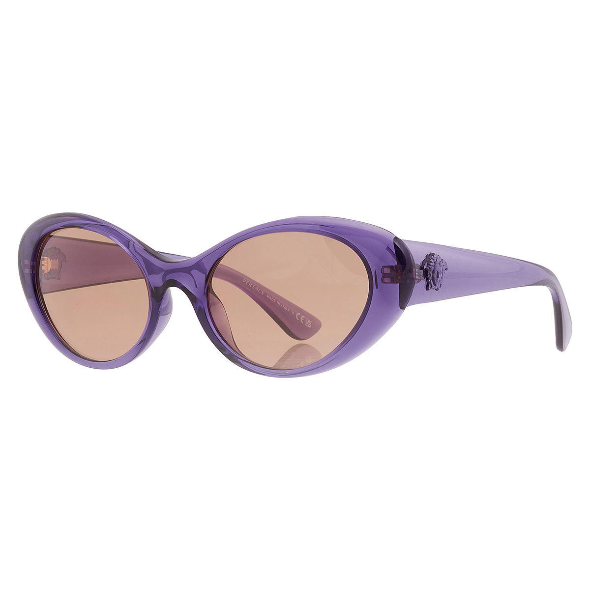 versace dark brown oval ladies sunglasses ve4455u 5353/3 53 versace dark brown oval ladies sunglasses ve4455u 5353/3 53