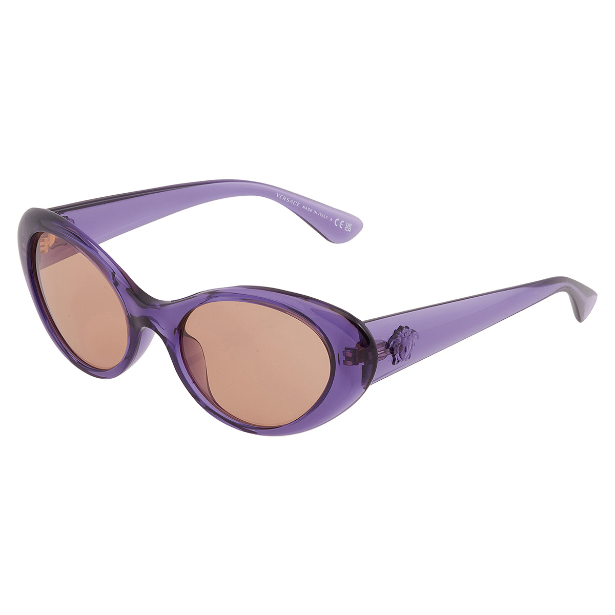 versace dark brown oval ladies sunglasses ve4455u 5353/3 53 versace dark brown oval ladies sunglasses ve4455u 5353/3 53