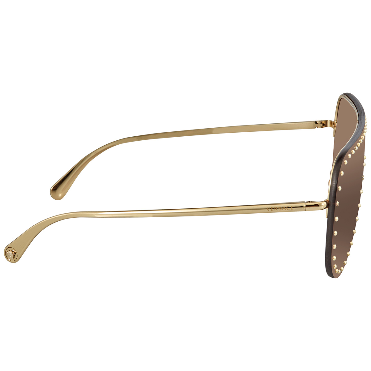 versace dark brown shield ladies sunglasses ve2230b 125273 45 versace dark brown shield ladies sunglasses ve2230b 125273 45
