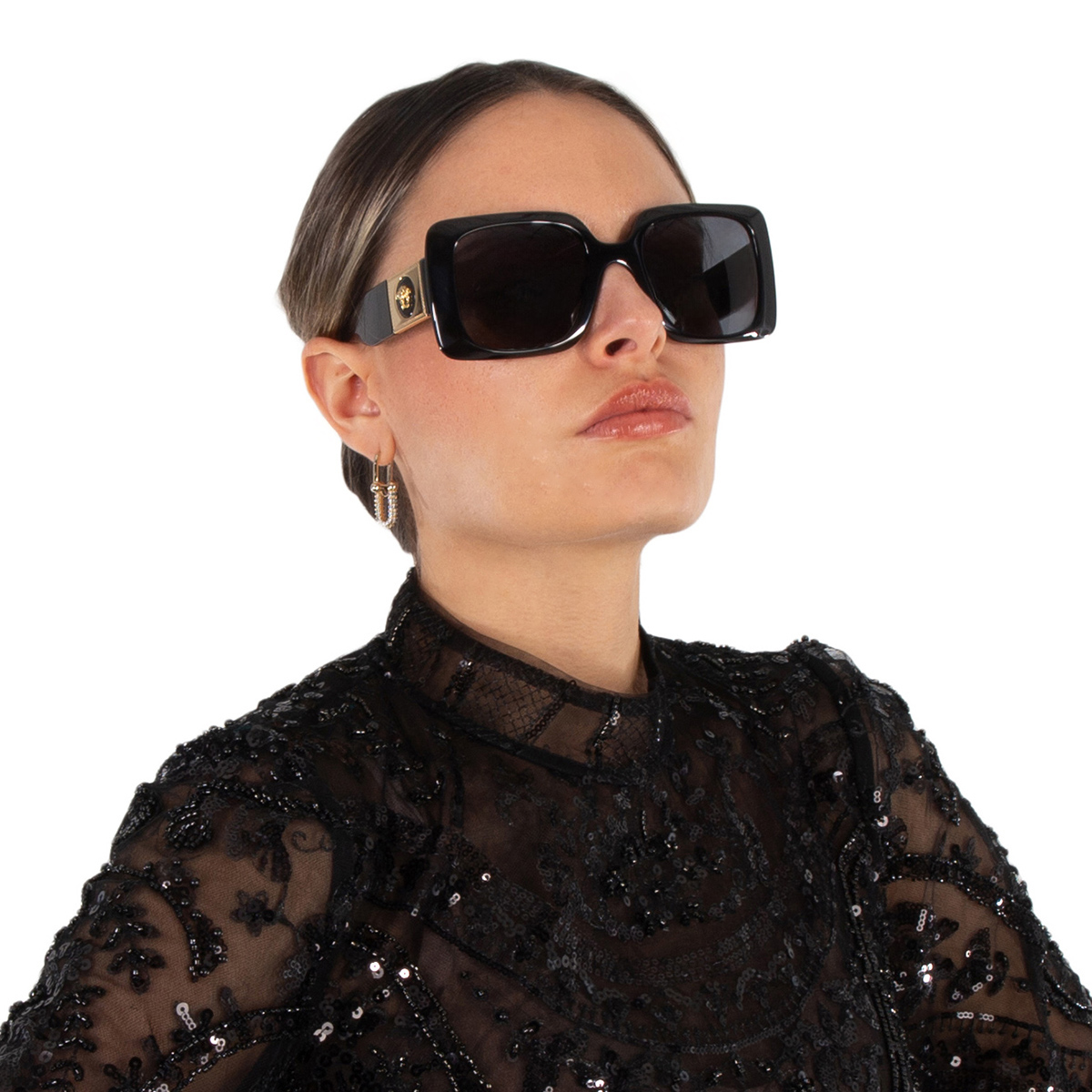 versace dark gray rectangular ladies sunglasses ve4405 gb1/87 54 versace dark gray rectangular ladies sunglasses ve4405 gb1/87 54