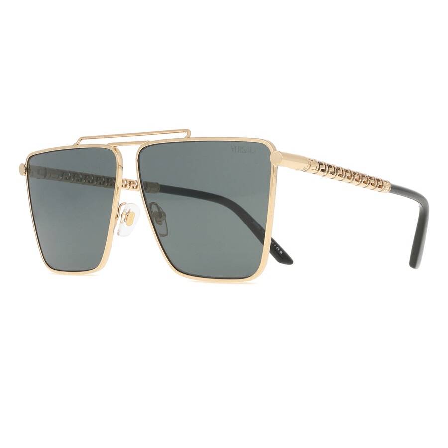 versace dark grey browline men's sunglasses ve2266 100287 64 versace dark grey browline men's sunglasses ve2266 100287 64