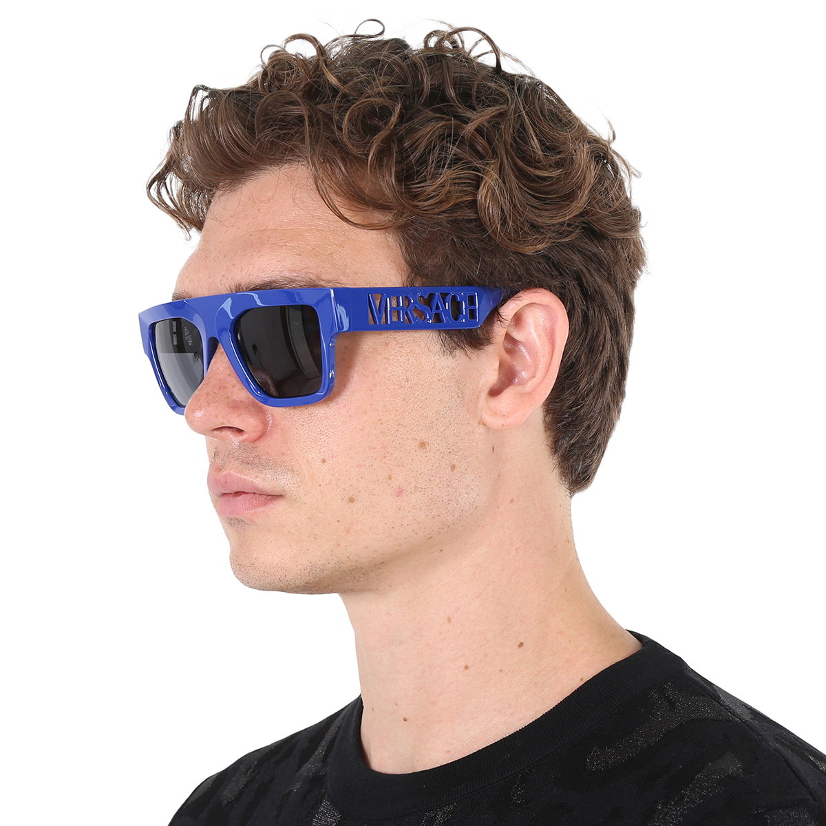 versace dark grey browline men's sunglasses ve4430u 529487 53 versace dark grey browline men's sunglasses ve4430u 529487 53