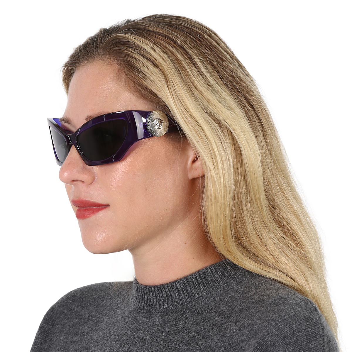 versace dark grey cat eye ladies sunglasses ve4450 541987 60 versace dark grey cat eye ladies sunglasses ve4450 541987 60