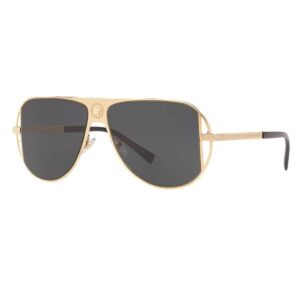 versace dark grey pilot men's sunglasses ve2212 100287 57