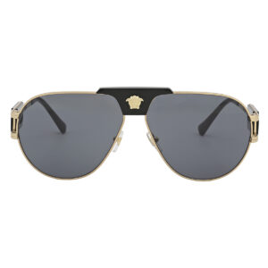 versace dark grey pilot men's sunglasses ve2252 100287 63