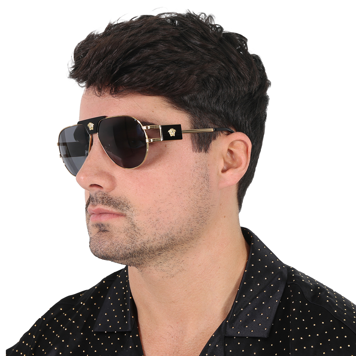 versace dark grey pilot men's sunglasses ve2252 100287 63 versace dark grey pilot men's sunglasses ve2252 100287 63