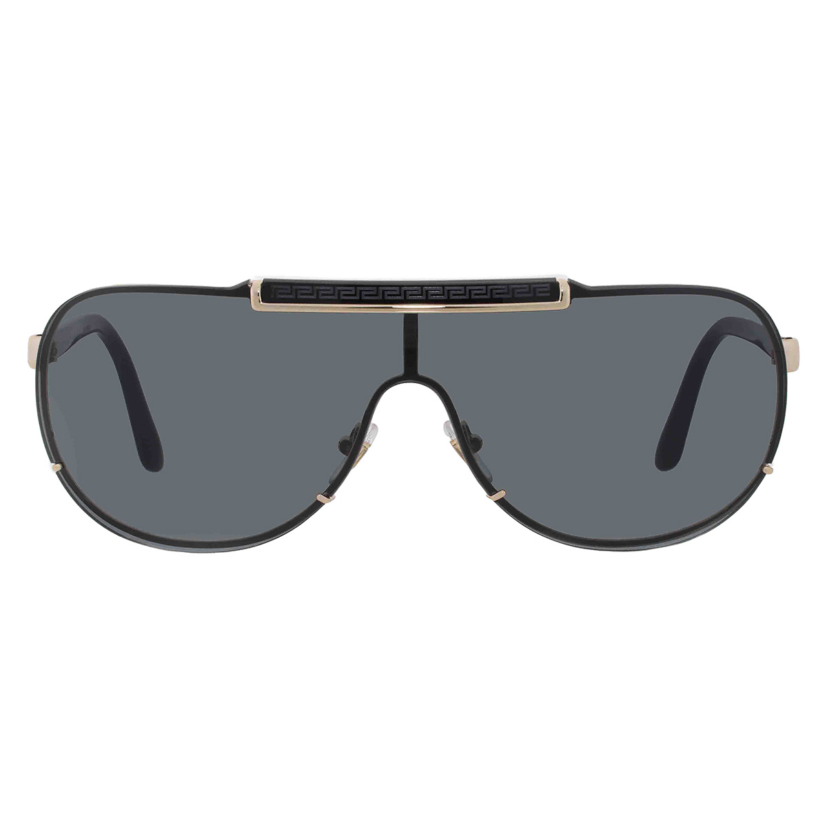 versace dark grey shield men's sunglasses ve2140 100287 140 versace dark grey shield men's sunglasses ve2140 100287 140