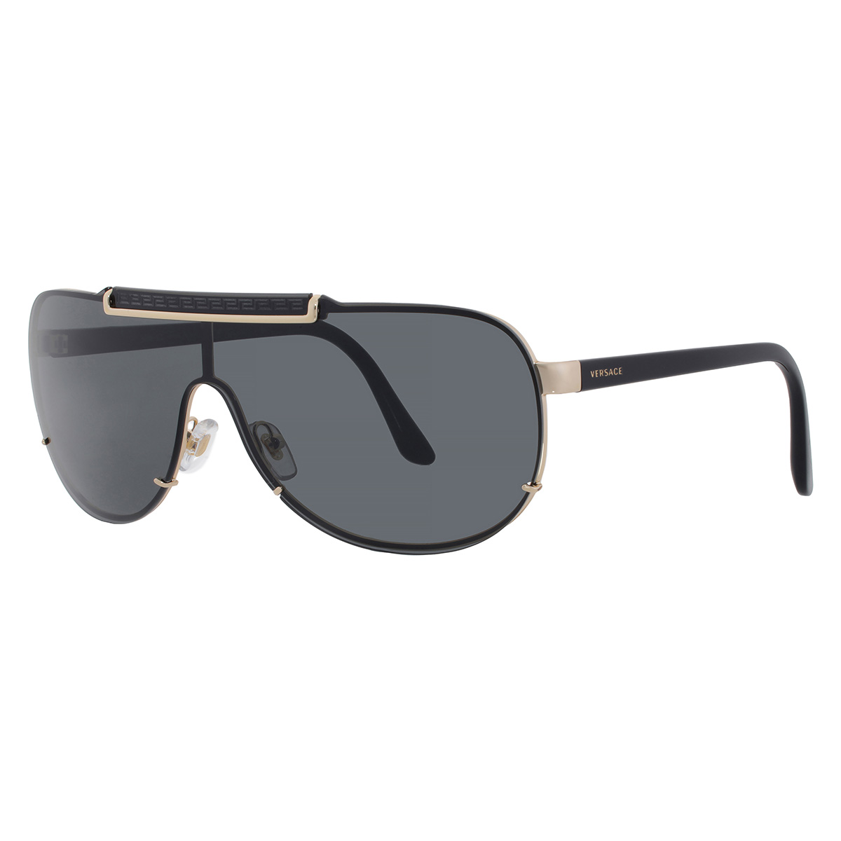 versace dark grey shield men's sunglasses ve2140 100287 140 versace dark grey shield men's sunglasses ve2140 100287 140