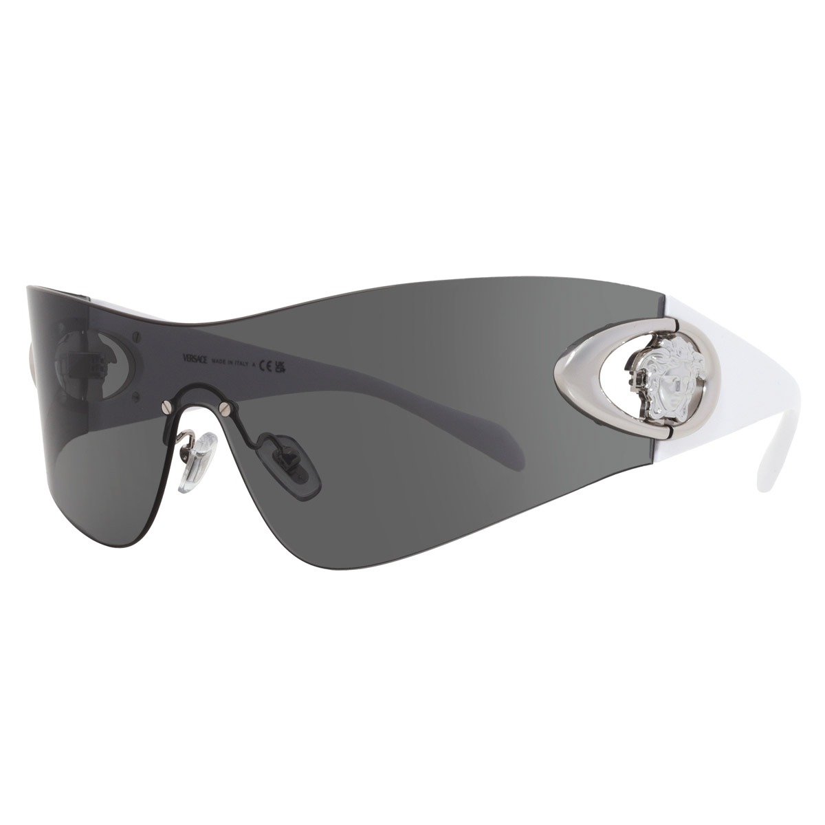 versace dark grey shield men's sunglasses ve2280 100087 42 versace dark grey shield men's sunglasses ve2280 100087 42