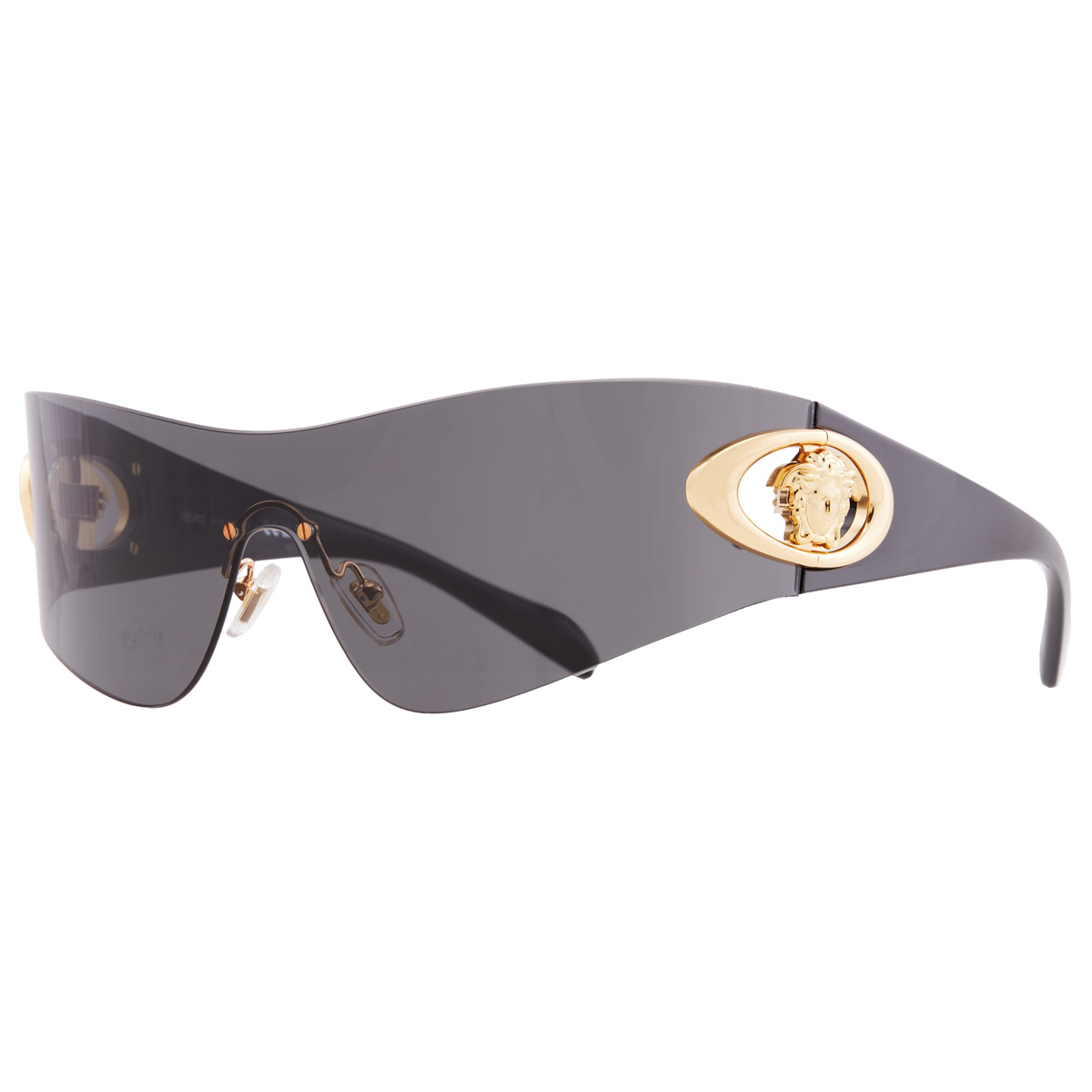 versace dark grey shield men's sunglasses ve2280 100287 42 versace dark grey shield men's sunglasses ve2280 100287 42