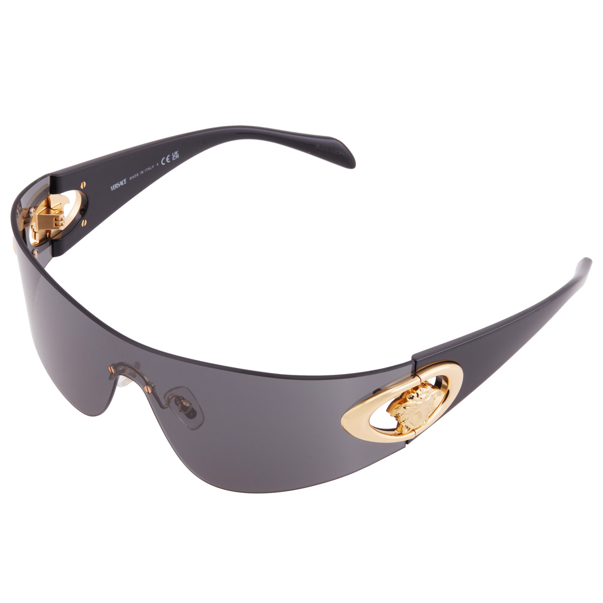 versace dark grey shield men's sunglasses ve2280 100287 42 versace dark grey shield men's sunglasses ve2280 100287 42
