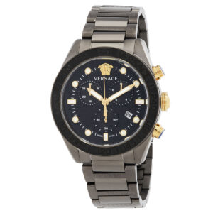 Витрина versace greca dome chronograph quartz black dial men's watch ve6k00623