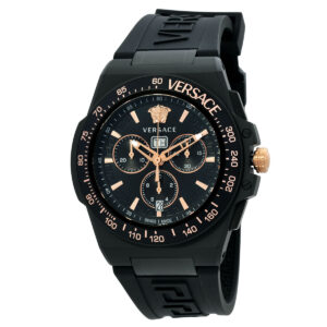 Витрина versace greca extreme chronograph quartz black dial men's watch ve7h00323
