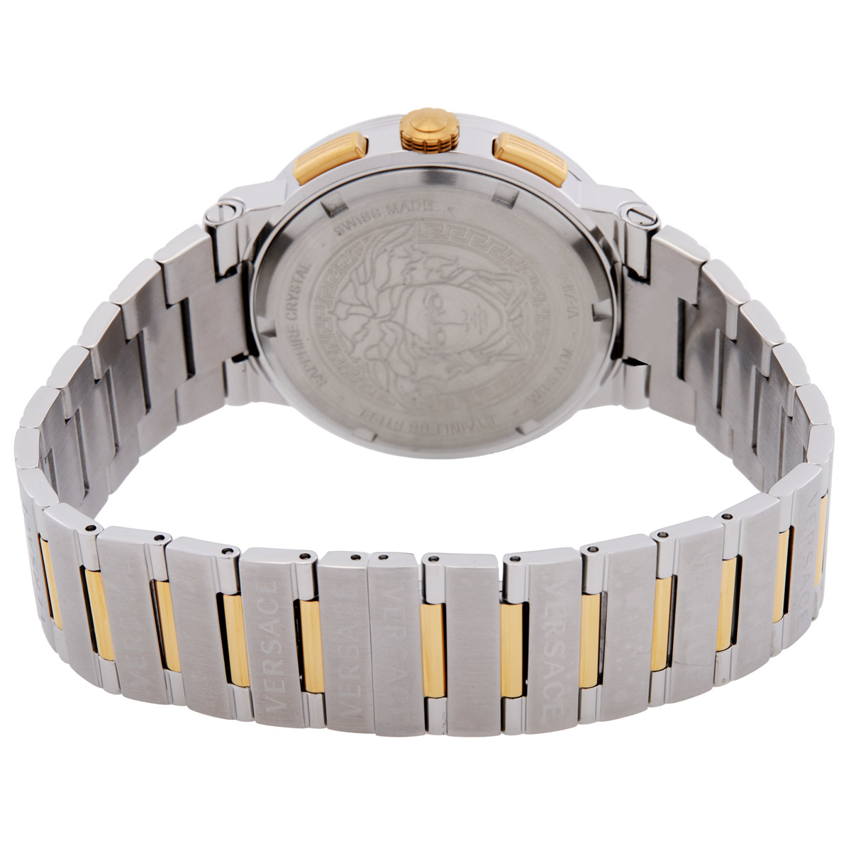 versace greca logo chronograph quartz silver dial men's watch vez900321 versace greca logo chronograph quartz silver dial men's watch vez900321