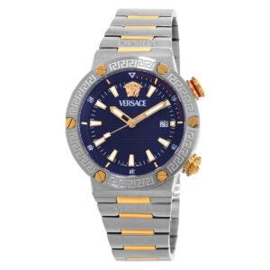 Витрина versace greca logo quartz blue dial men's watch ve8g00424