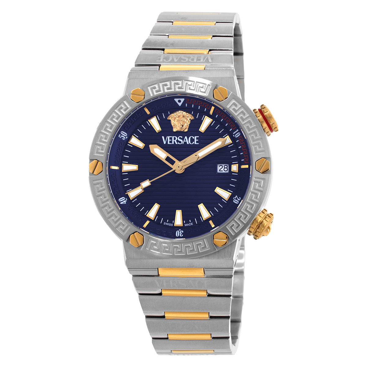 versace greca logo quartz blue dial men's watch ve8g00424 versace greca logo quartz blue dial men's watch ve8g00424
