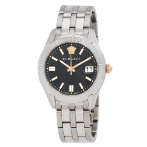 Витрина versace greca time quartz black dial men's watch ve3k00322