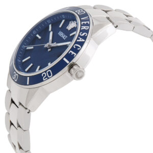 versace greca urban quartz blue dial men's watch veyca0424