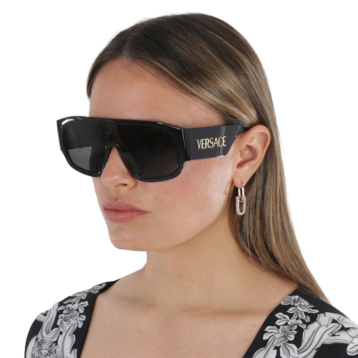 versace green shield ladies sunglasses ve4439 gb1/87 33 versace green shield ladies sunglasses ve4439 gb1/87 33