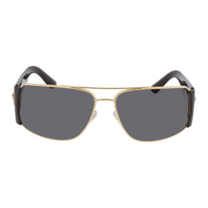versace grey rectangular men's sunglasses ve2163 100287 63