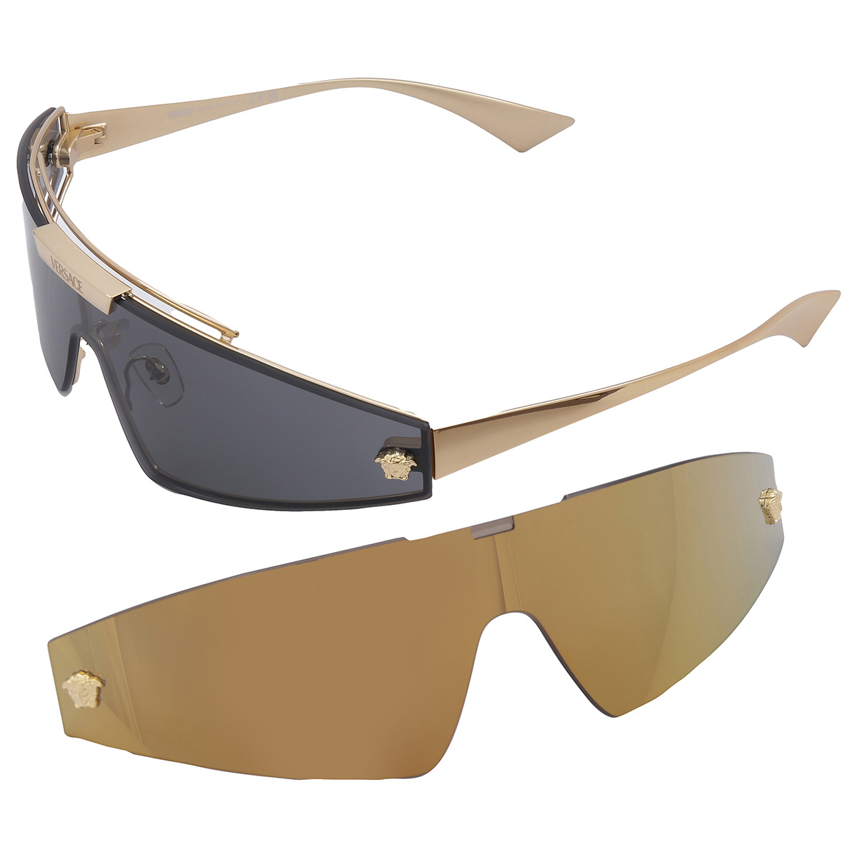versace grey shield ladies sunglasses ve2265 100287 44 versace grey shield ladies sunglasses ve2265 100287 44