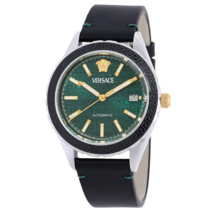 Витрина versace hellenyium automatic green dial men's watch veqca0124
