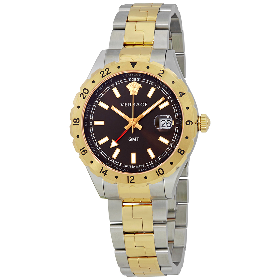 versace hellenyium brown dial two tone men's watch v11040015 versace hellenyium brown dial two tone men's watch v11040015