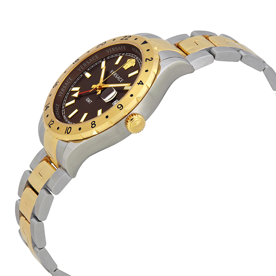 versace hellenyium brown dial two tone men's watch v11040015 versace hellenyium brown dial two tone men's watch v11040015
