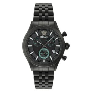Витрина versace hellenyium chronograph quartz black dial watch vecfa0624