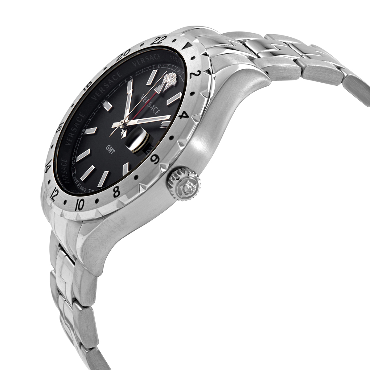 versace hellenyium gmt black dial men's watch v1102 0015 versace hellenyium gmt black dial men's watch v1102 0015