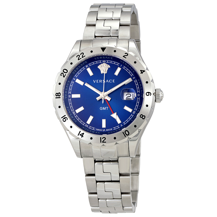 versace hellenyium gmt blue dial men's watch v1101 0015 versace hellenyium gmt blue dial men's watch v1101 0015