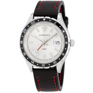 Витрина versace hellenyium gmt silver dial men's watch v11070017