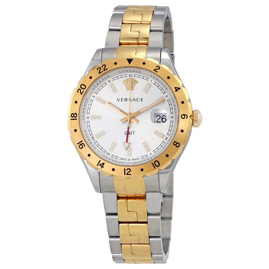 versace hellenyium gmt silver dial men's watch v1103 0015 versace hellenyium gmt silver dial men's watch v1103 0015