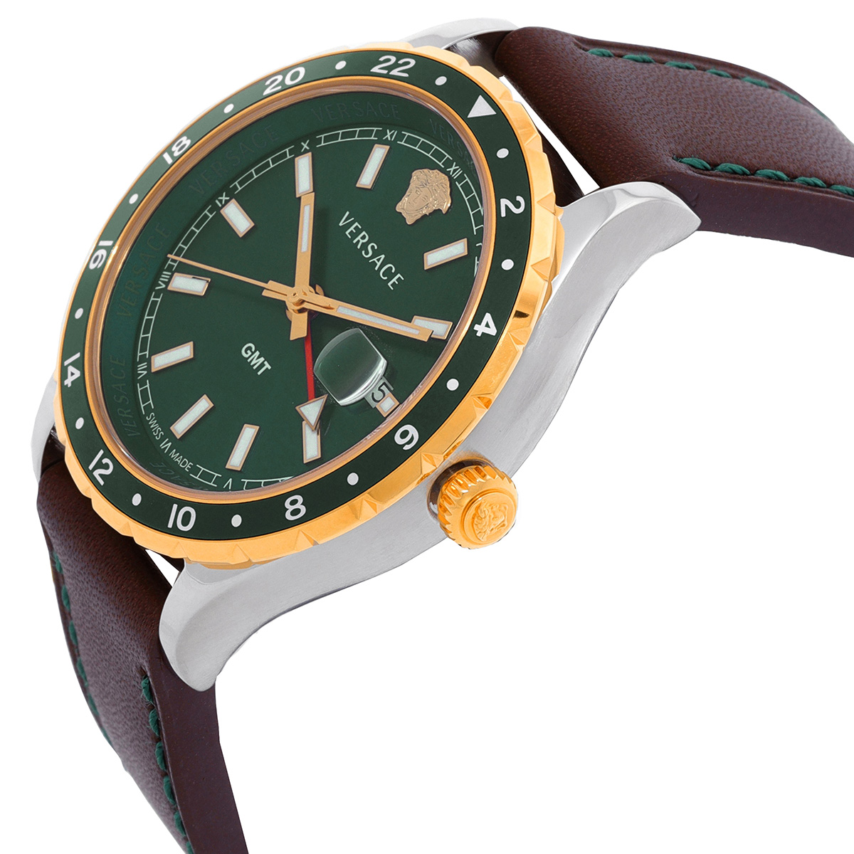 versace hellenyium quartz green dial men's watch v11090017 versace hellenyium quartz green dial men's watch v11090017