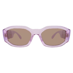 versace light brown geometric ladies sunglasses ve4361 552663 53