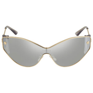 versace light gray mirrored silver cat eye ladies sunglasses ve2239 12526g 147