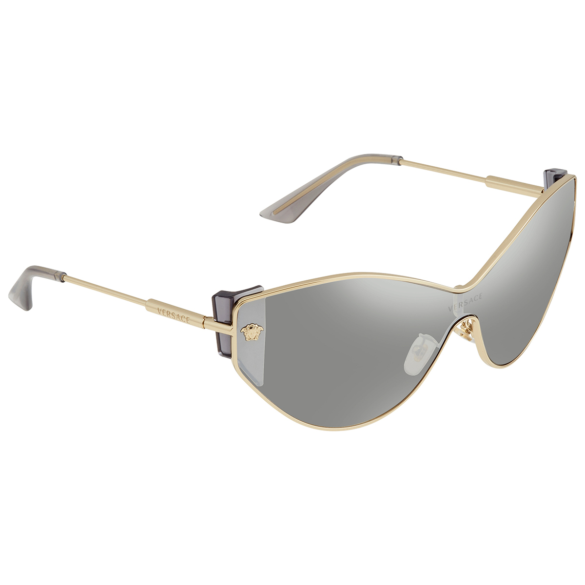versace light gray mirrored silver cat eye ladies sunglasses ve2239 12526g 147 versace light gray mirrored silver cat eye ladies sunglasses ve2239 12526g 147