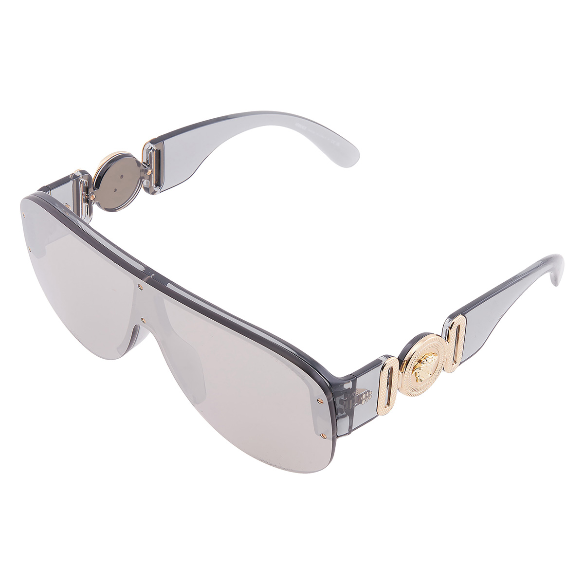versace light grey mirror silver shield men's sunglasses ve4391 311/6g 148 versace light grey mirror silver shield men's sunglasses ve4391 311/6g 148