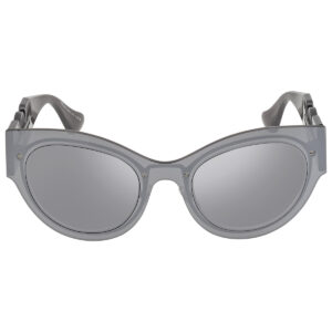 versace light grey mirrored silver cat eye ladies sunglasses ve2234 10016g 53