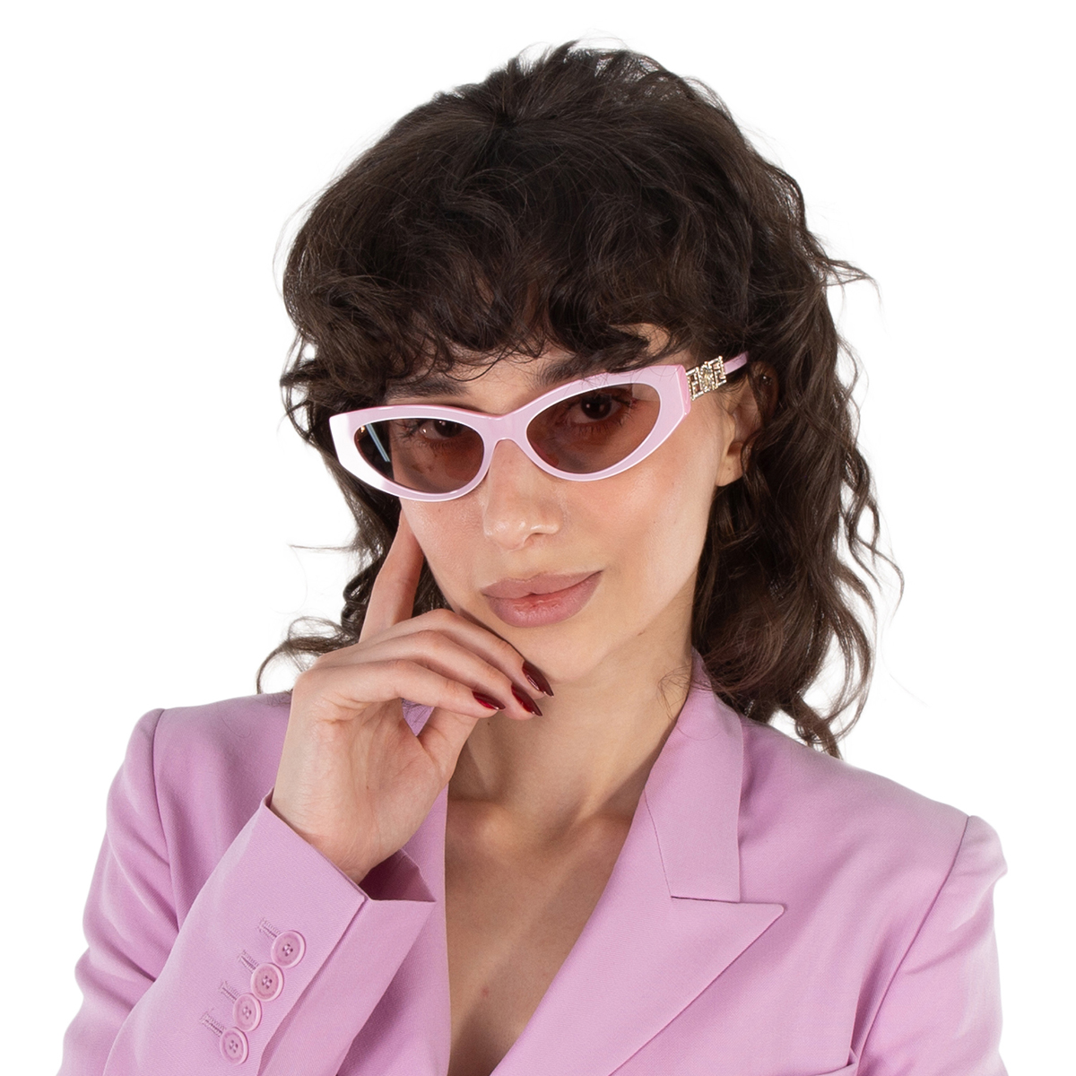 versace light pink mirror silver cat eye ladies sunglasses ve4470b 5473/5 56 versace light pink mirror silver cat eye ladies sunglasses ve4470b 5473/5 56